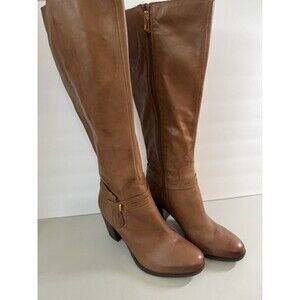 NATURALIZER Womens Kamora Boot 8.5 M Brown Leather Knee High Riding Heeled New